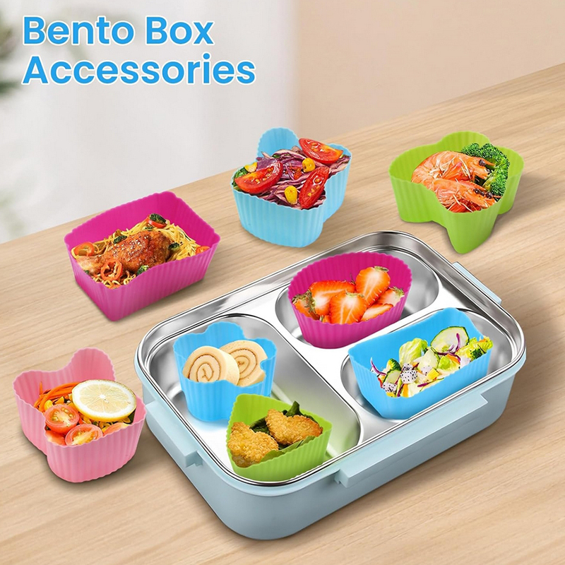 Silicone Baking Mat - 8PCS Silicone Lunch Box Dividers For