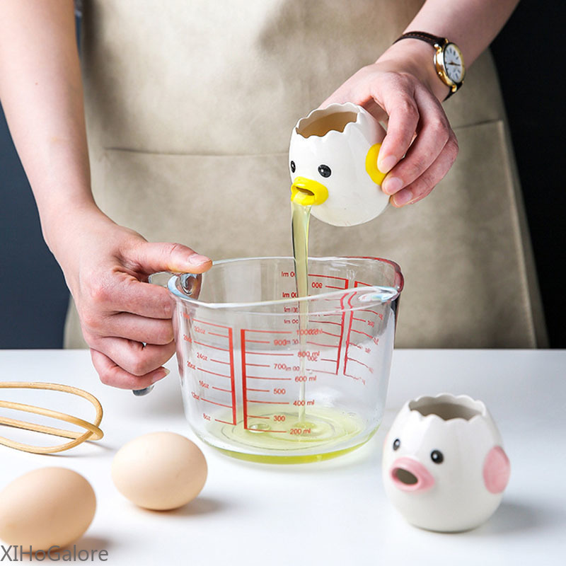 Egg Separator Tool - Cartoon Shaped Ceramic Egg White Separator
