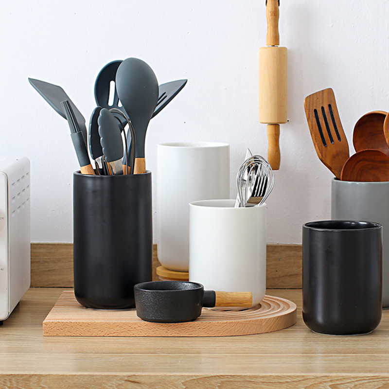 Kitchen Gadgets Under 100 - Ceramic Storage Canister Nordic Kitchen Utensil
