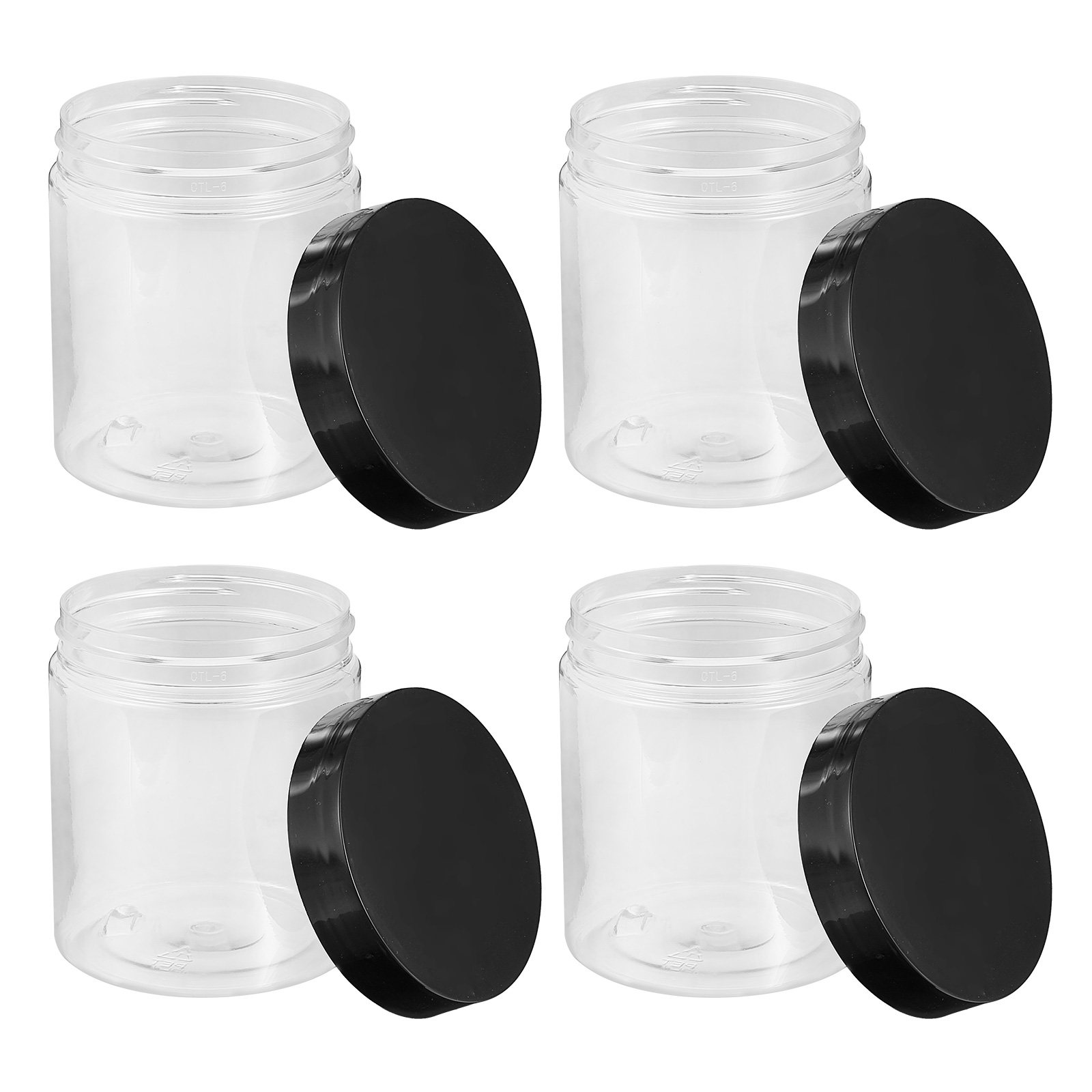 Food Storage Containers - 12Pcs Clear Plastic Sealed Canisters Food