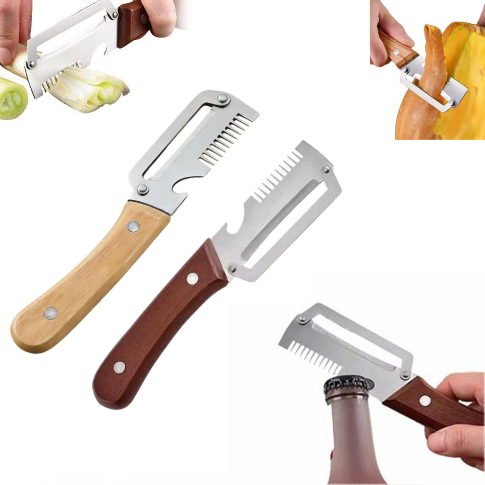 Vegetable Kitchen Gadgets - Stainless Steel Kitchen Peeler With Serrated