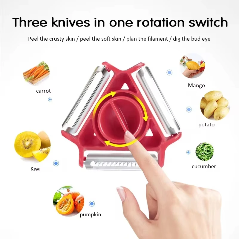 Vegetable Kitchen Gadgets - 1PC Trio Peeler Set Vegetable Peeler