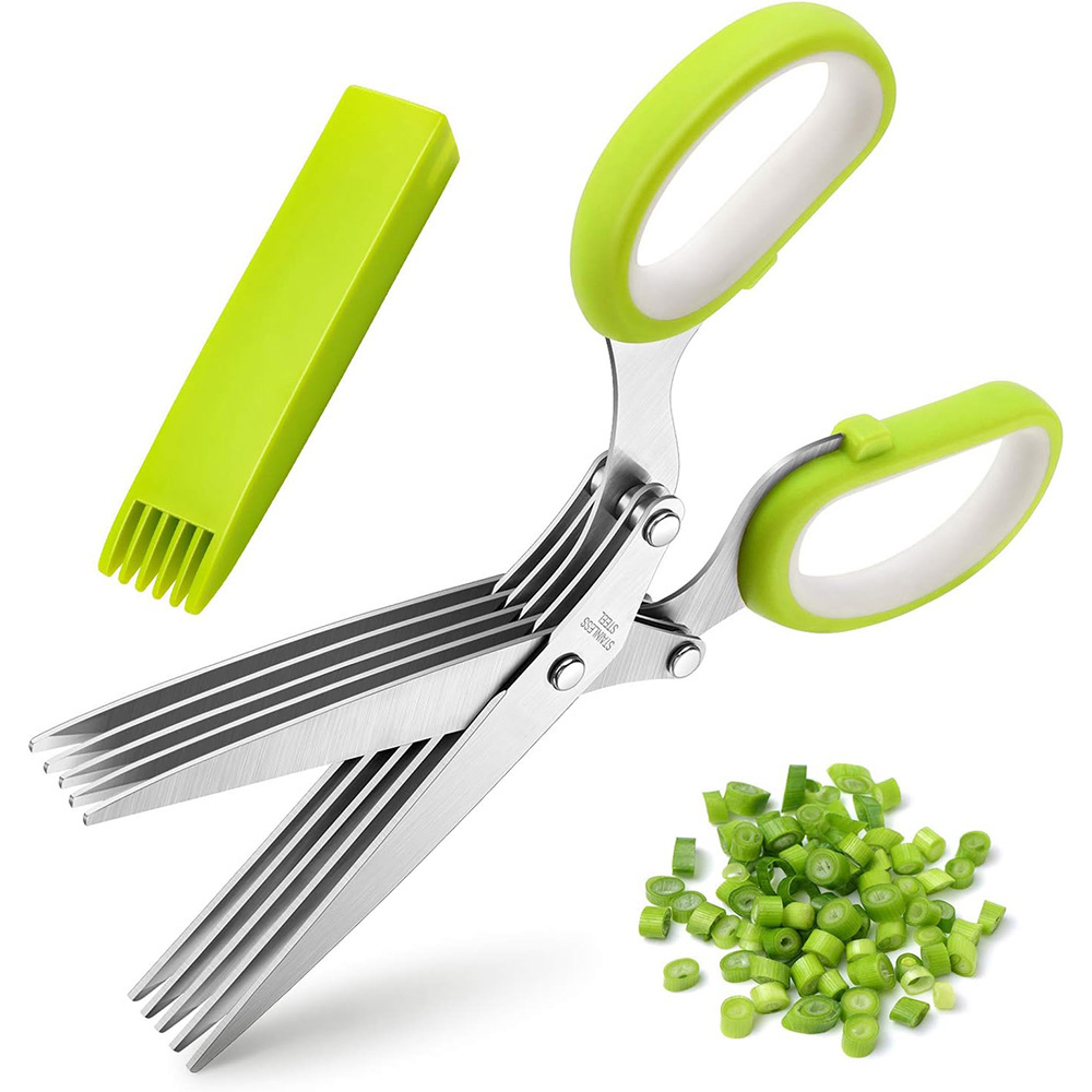 Herb Scissors 5 Blade - Herbal Scissors Stainless Steel 5 Blade