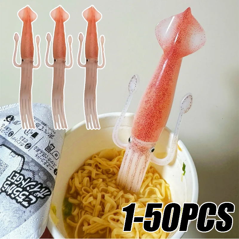 Kitchen Gadgets Japanese - 1-50PCS Octopus Themed Food Fork Whimsical