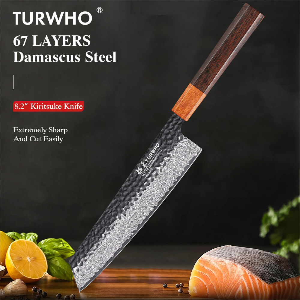 Kitchen Gadgets Japanese - TURWHO 8.2-inch Japanese Kiritsuke Chef Knife
