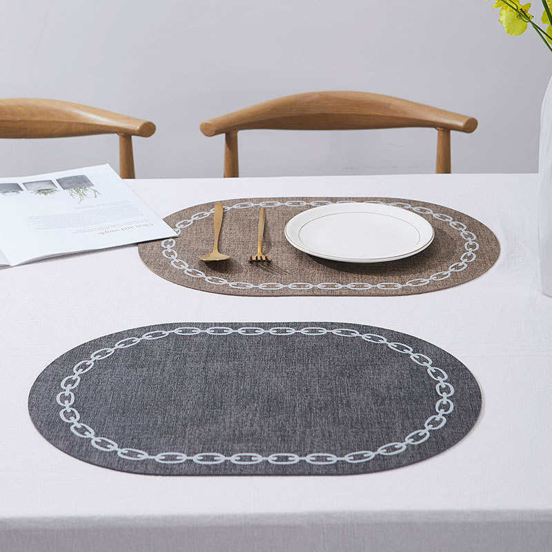 Oval Table Placemat Faux Leath - đánh giá và giá Kitchen Gadgets Luxury