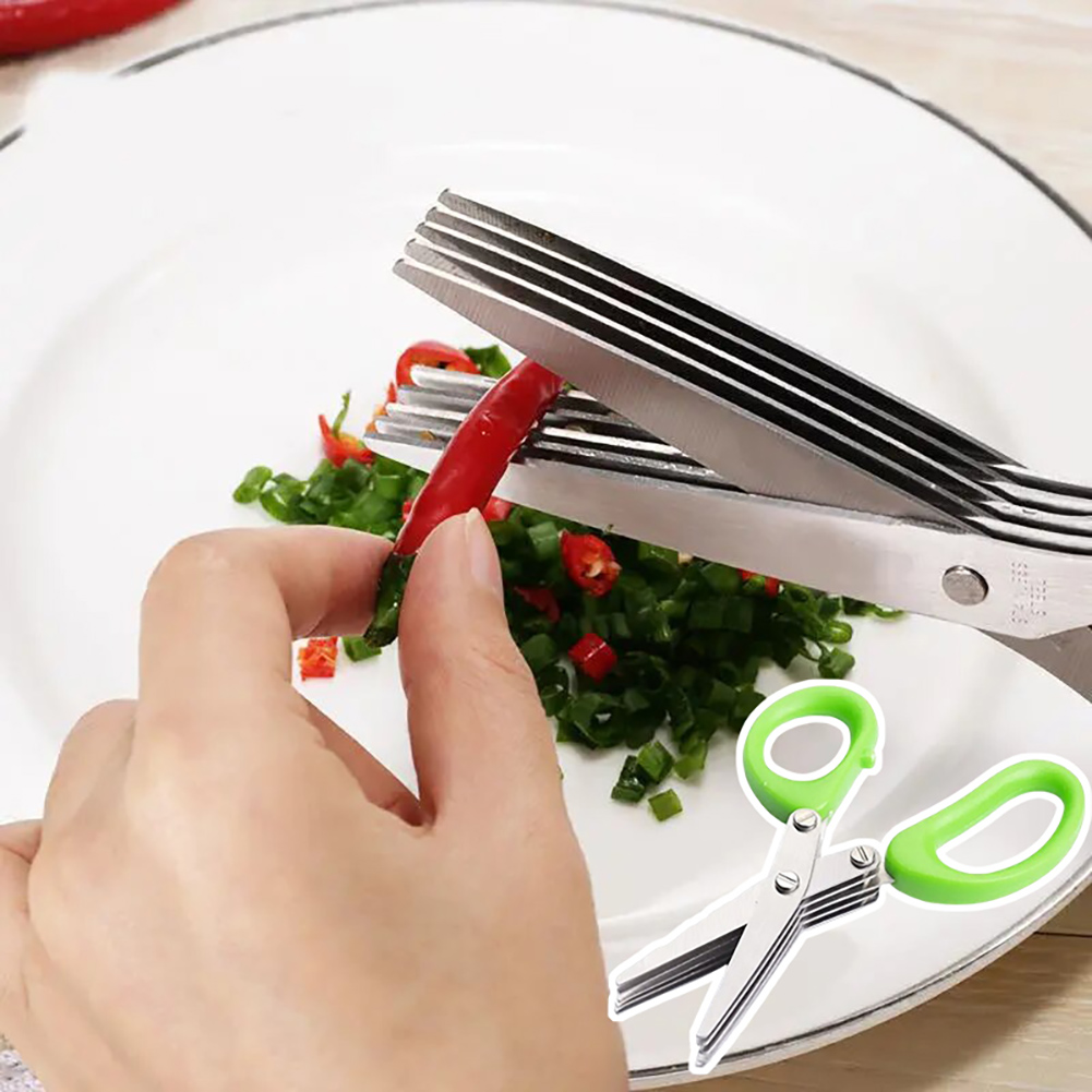 Stainless Steel Herb Scissors  - đánh giá và giá Herb Scissors 5 Blade