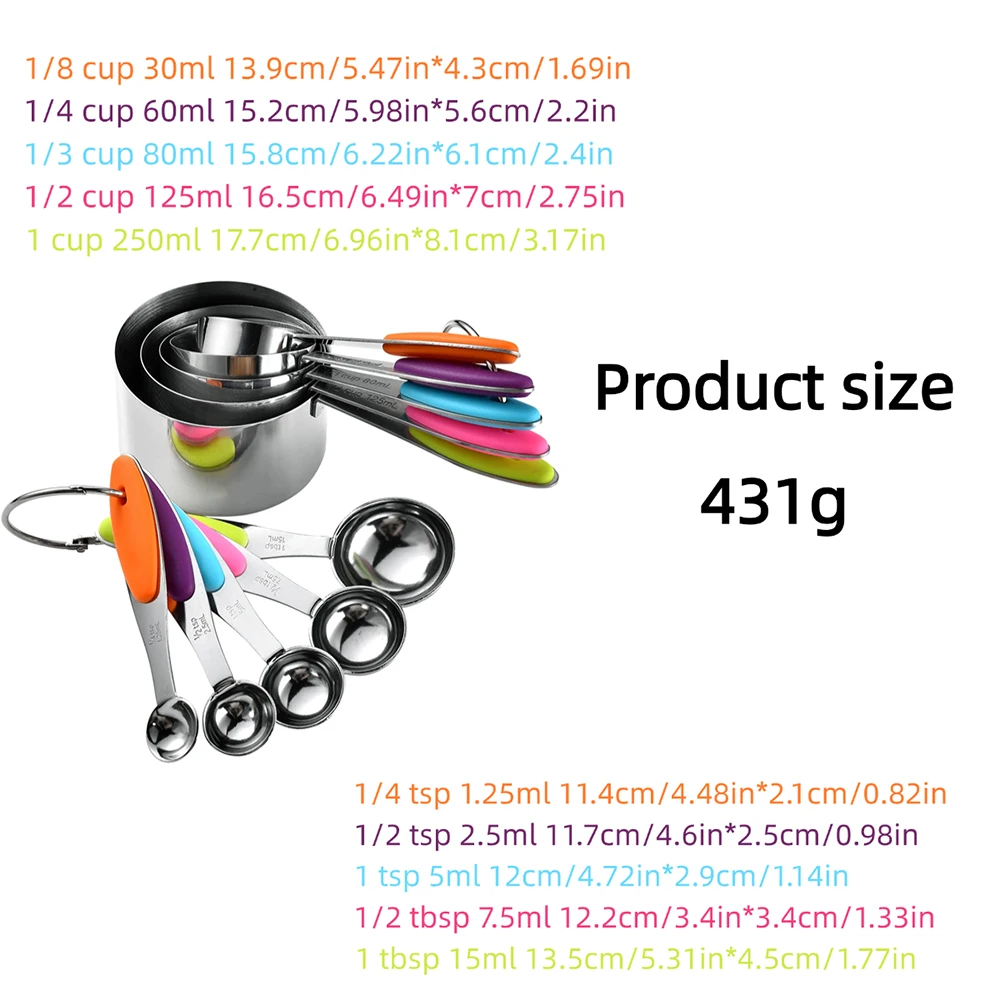 5/10Pcs Stainless Steel Measur - đánh giá và giá Kitchen Gadgets China