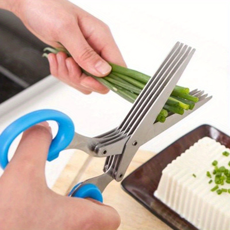 5 Blade Stainless Steel Kitche - đánh giá và giá Herb Scissors 5 Blade