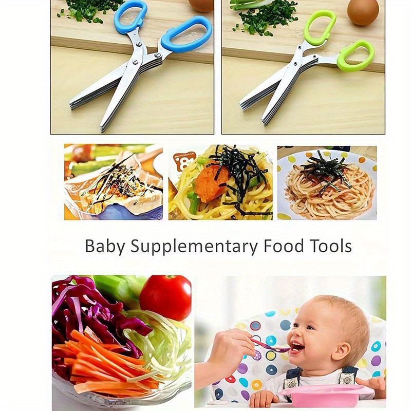 5 Blade Stainless Steel Kitche - đánh giá và giá Herb Scissors 5 Blade
