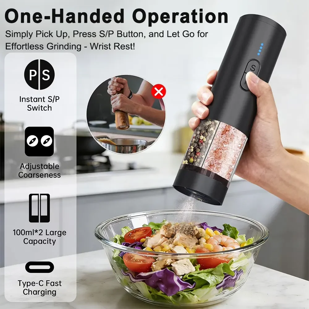 1/2pcs Gravity Electric Salt a - đánh giá và giá Kitchen Gadgets Electronic