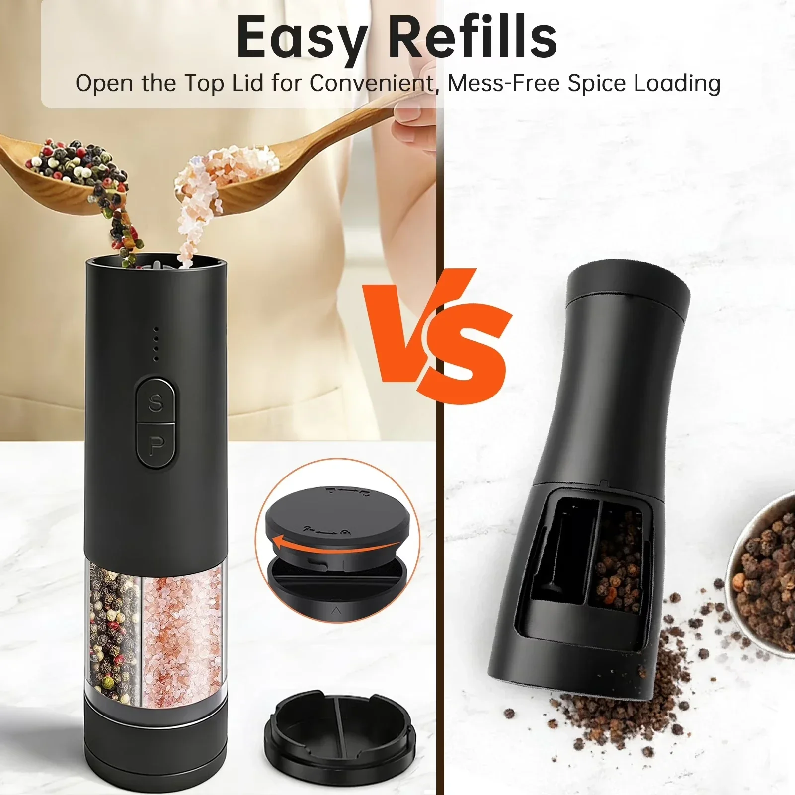 1/2pcs Gravity Electric Salt a - đánh giá và giá Kitchen Gadgets Electronic