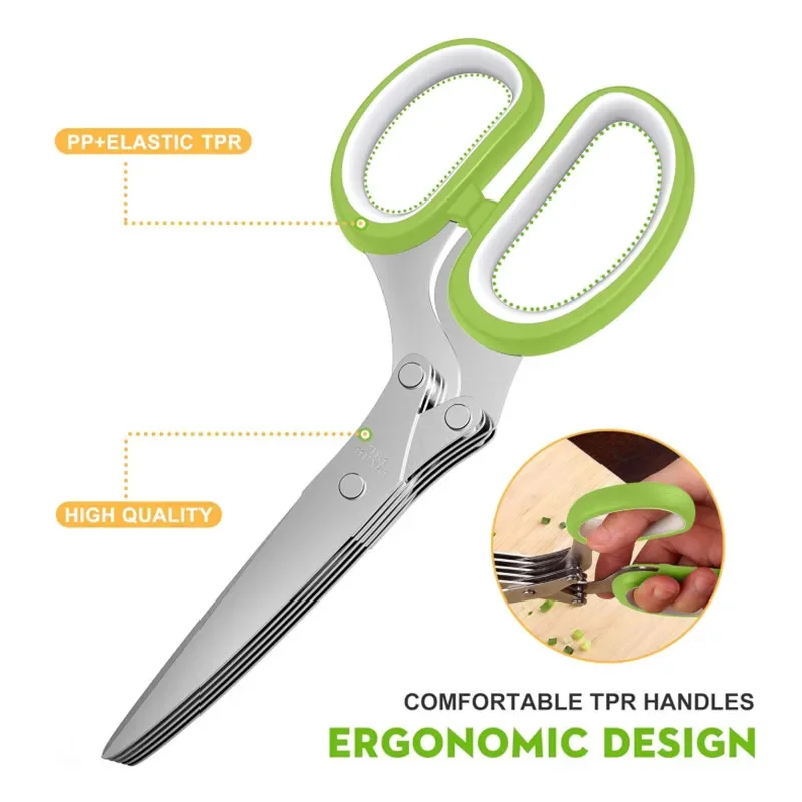 Herb Scissors Stainless Steel  - đánh giá và giá Herb Scissors 5 Blade