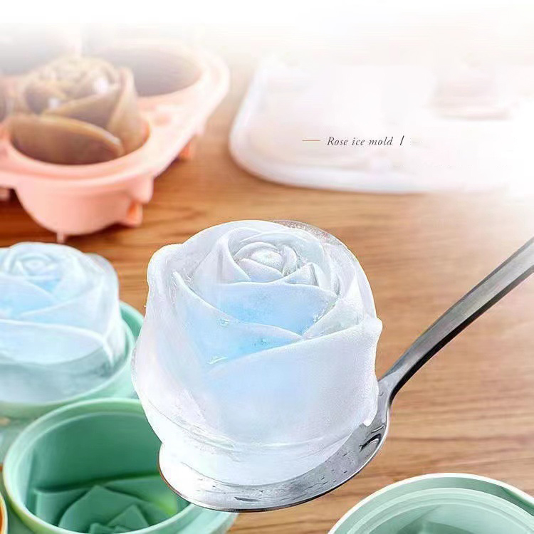 3D Rose Ice Molds 4 Holes Ice  - đánh giá và giá Kitchen Gadgets And Accessories