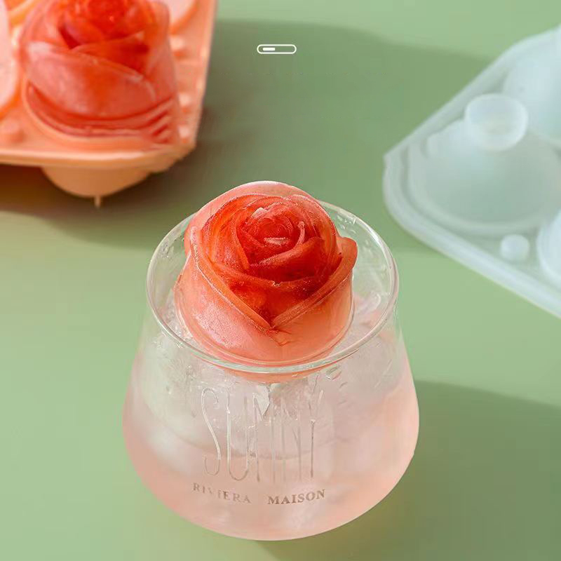 3D Rose Ice Molds 4 Holes Ice  - đánh giá và giá Kitchen Gadgets And Accessories