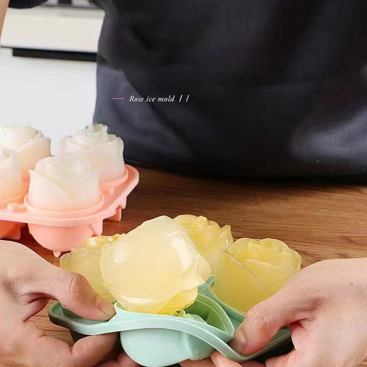 3D Rose Ice Molds 4 Holes Ice  - đánh giá và giá Kitchen Gadgets And Accessories