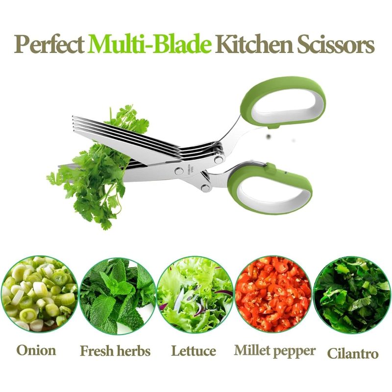 Heavy duty scissors with 5 bla - đánh giá và giá Herb Scissors 5 Blade