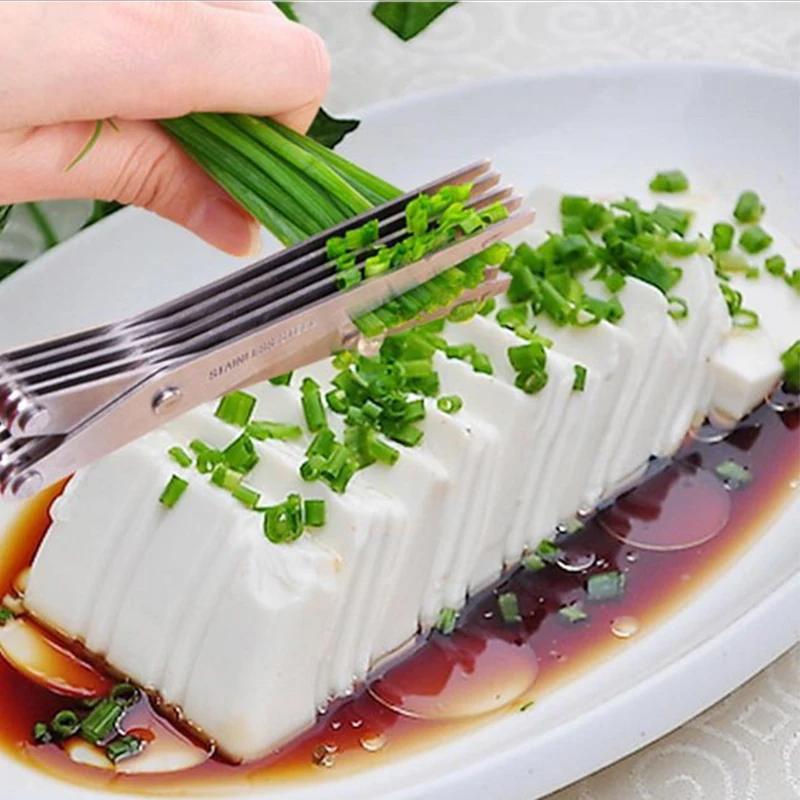 5 Layers Blade Scallion Scisso - đánh giá và giá Herb Scissors 5 Blade