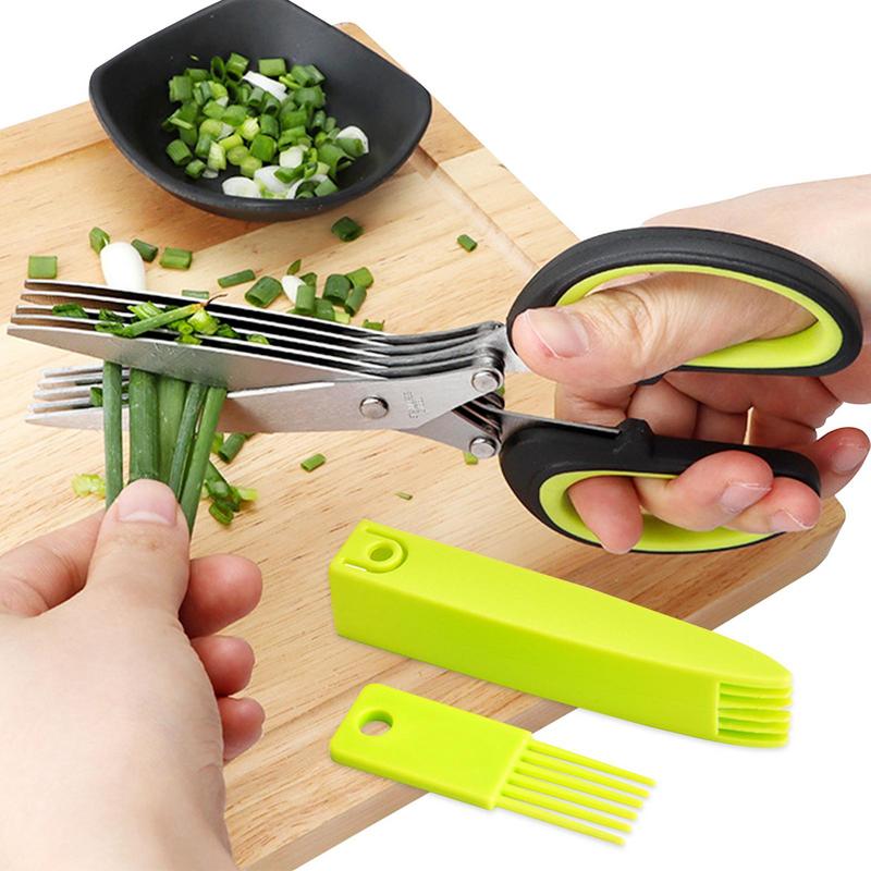Multi Layer Scissor Kitchen Sh - đánh giá và giá Herb Scissors 5 Blade