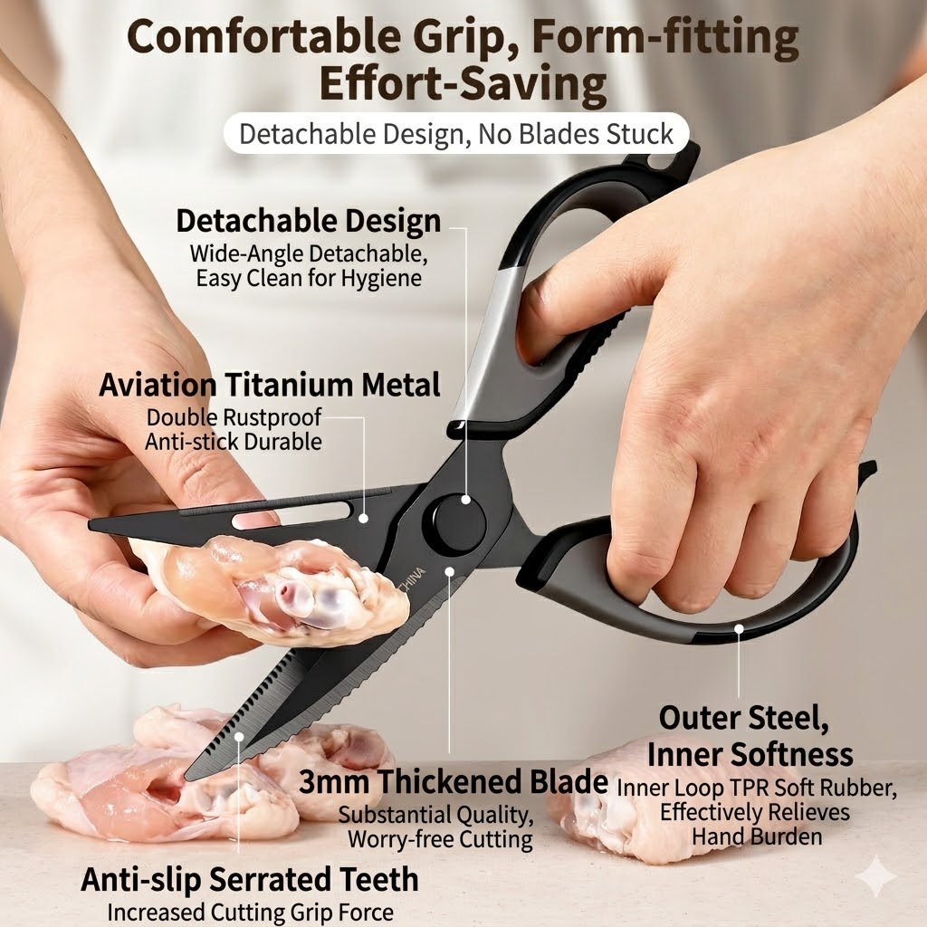 Kitchen scissors Titanium Chic - đánh giá và giá Kitchen Gadgets And Accessories