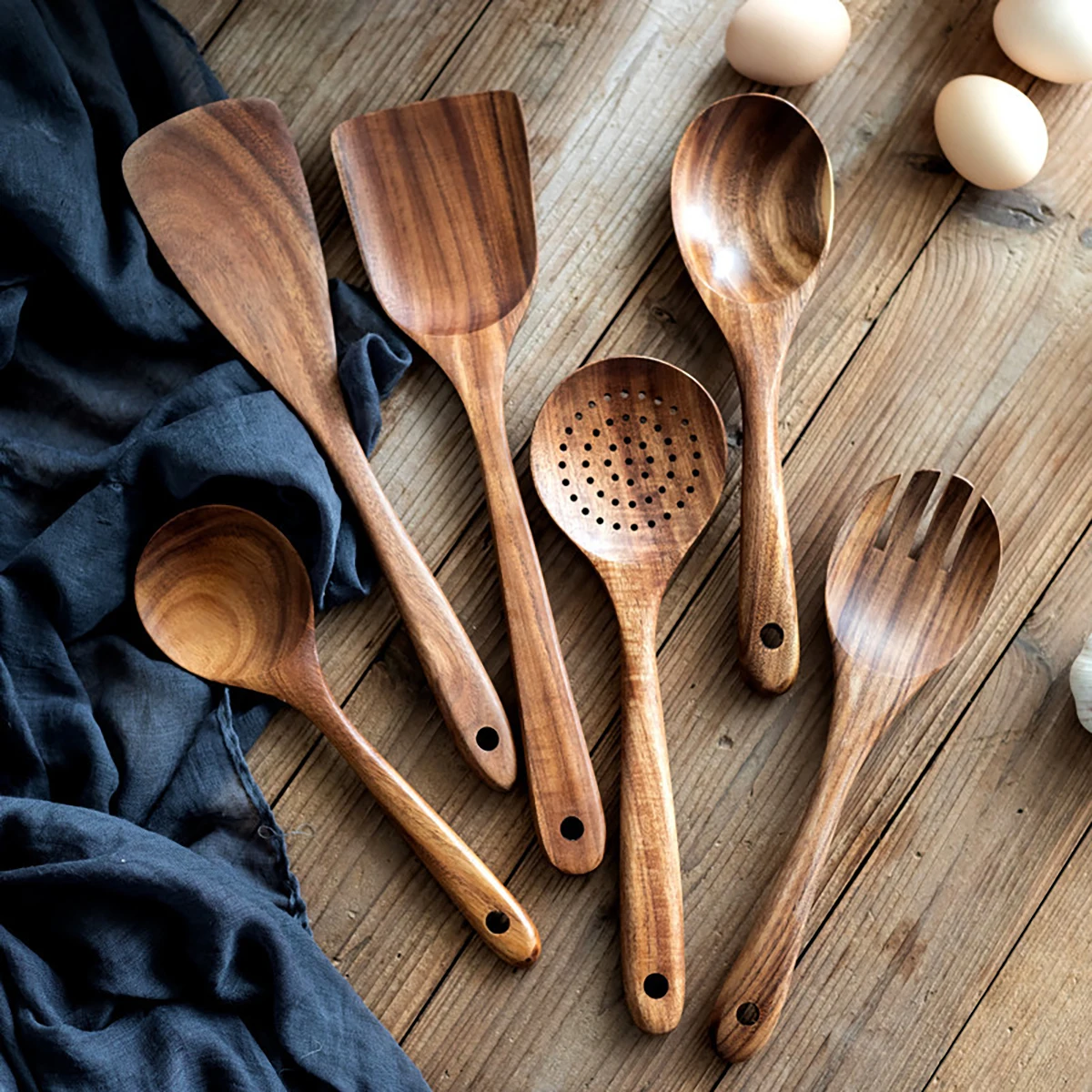 6PCS Wood Kitchenware Cooking  - đánh giá và giá Kitchen Gadgets Under 100