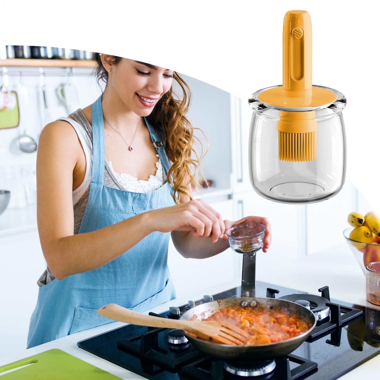 Oil Dispenser Silicone Sauce B - đánh giá và giá Kitchen Gadgets Dispenser Brush Holder