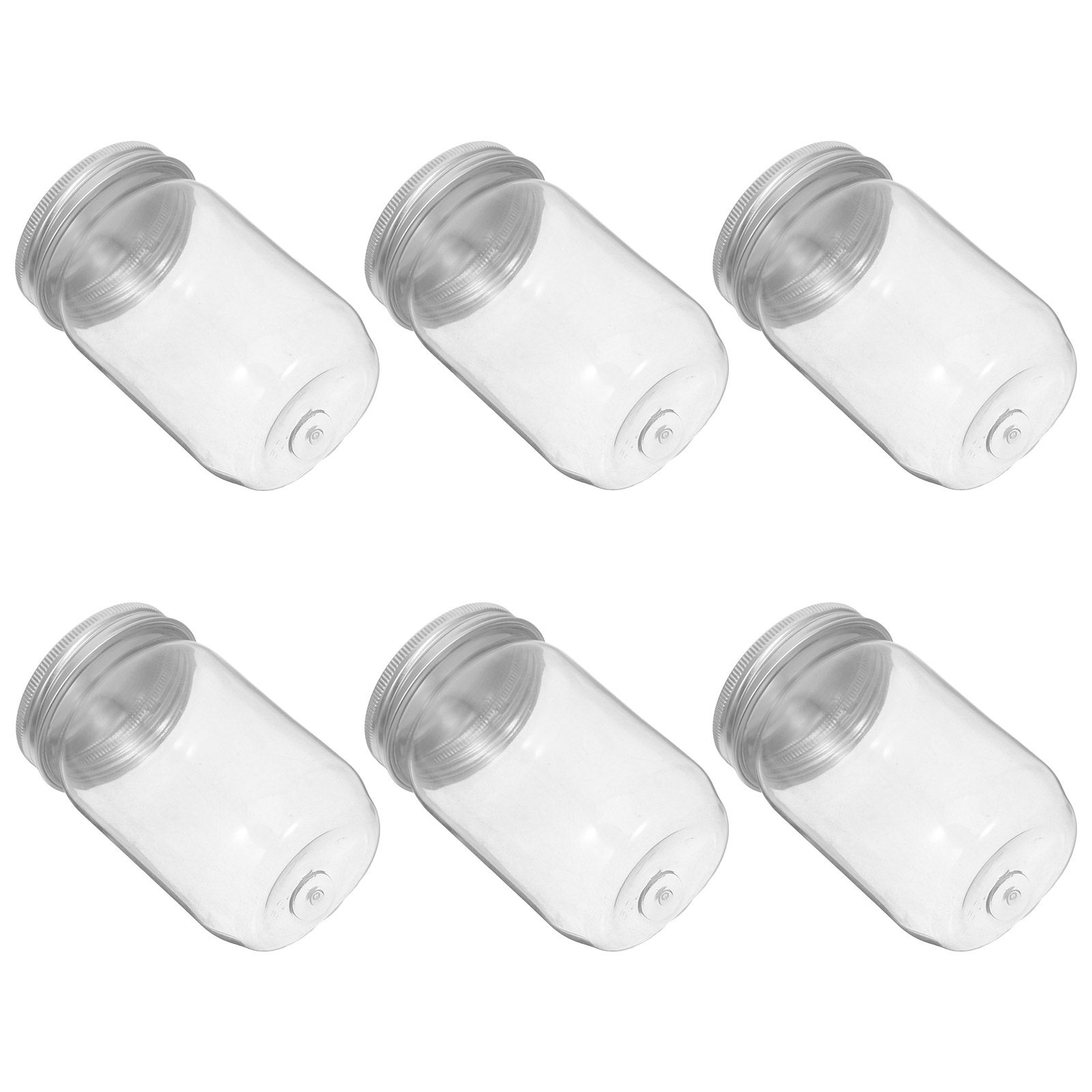 6Pcs Clear Plastic Mason Jars  - đánh giá và giá Food Storage Containers