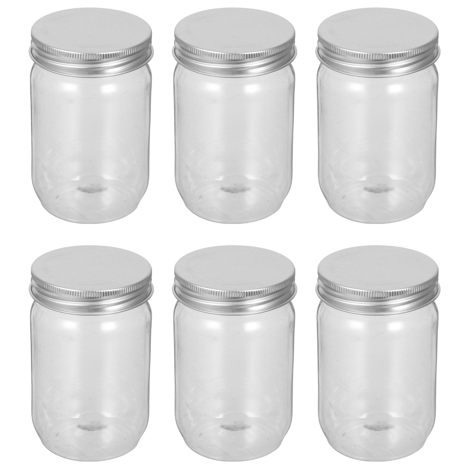 6Pcs Clear Plastic Mason Jars  - đánh giá và giá Food Storage Containers