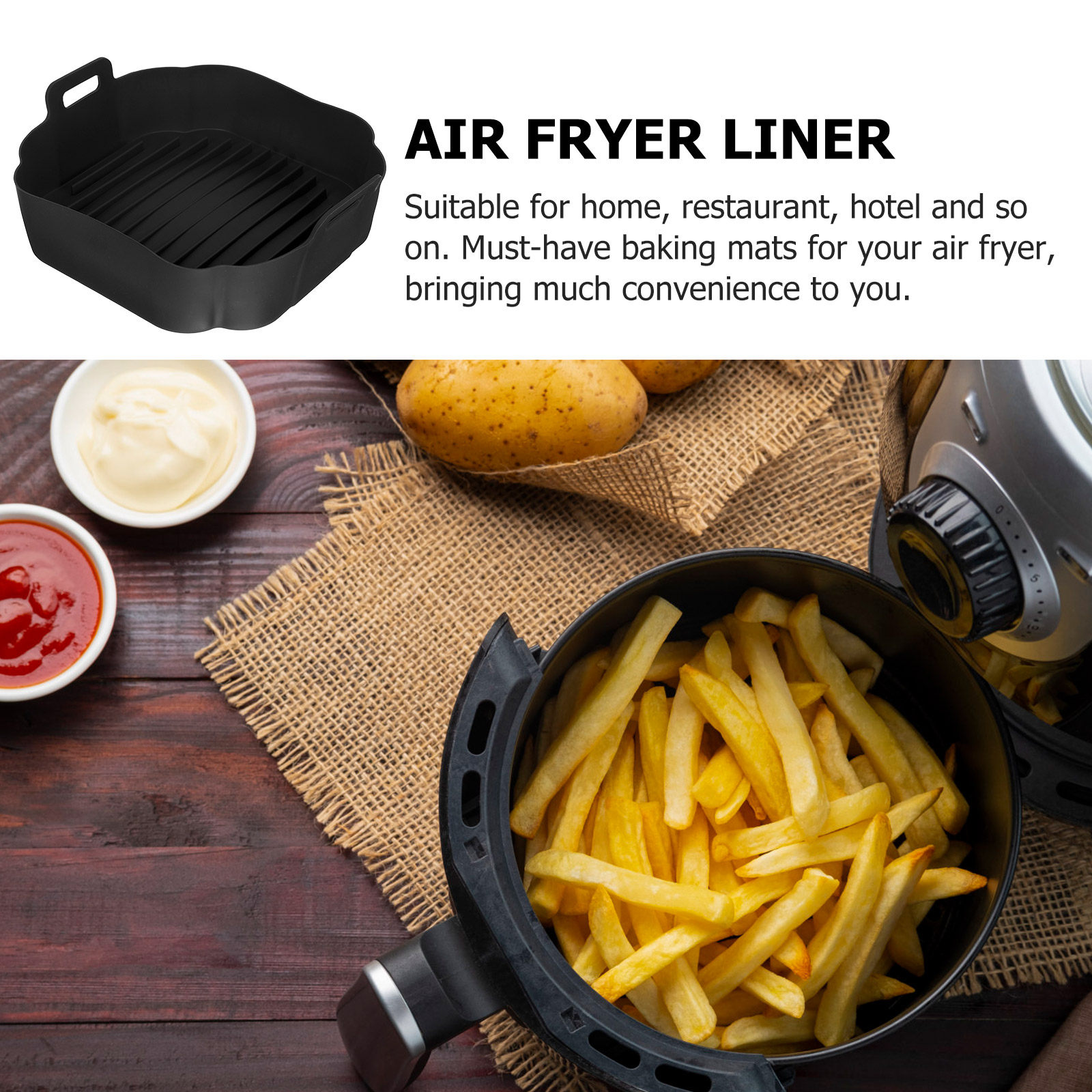 Air Fryer Silicone Liner Reusa - đánh giá và giá Silicone Baking Mat